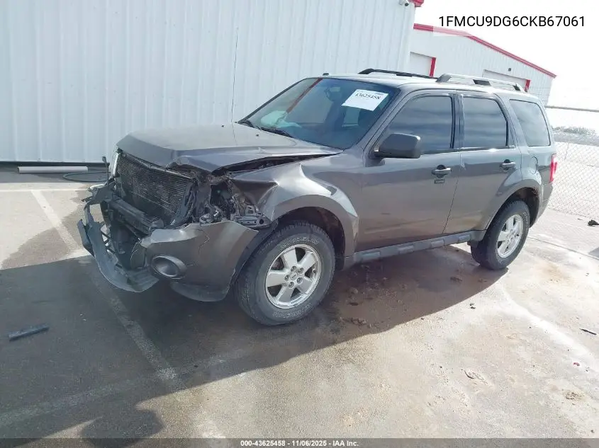 1FMCU9DG6CKB67061 2012 Ford Escape Xlt