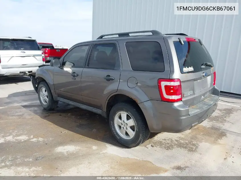 1FMCU9DG6CKB67061 2012 Ford Escape Xlt