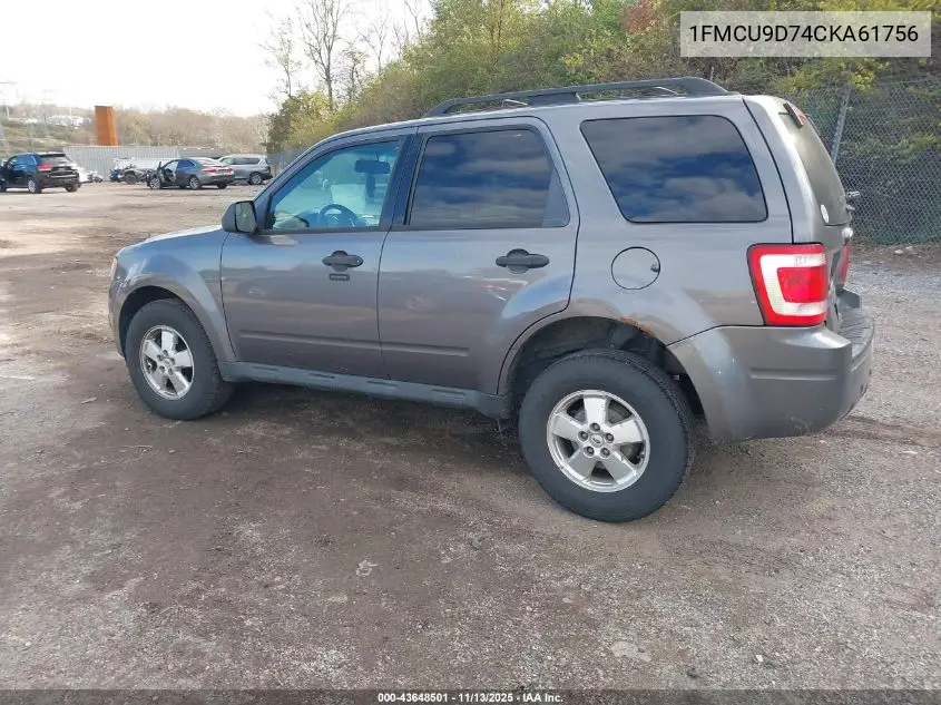 1FMCU9D74CKA61756 2012 Ford Escape Xlt