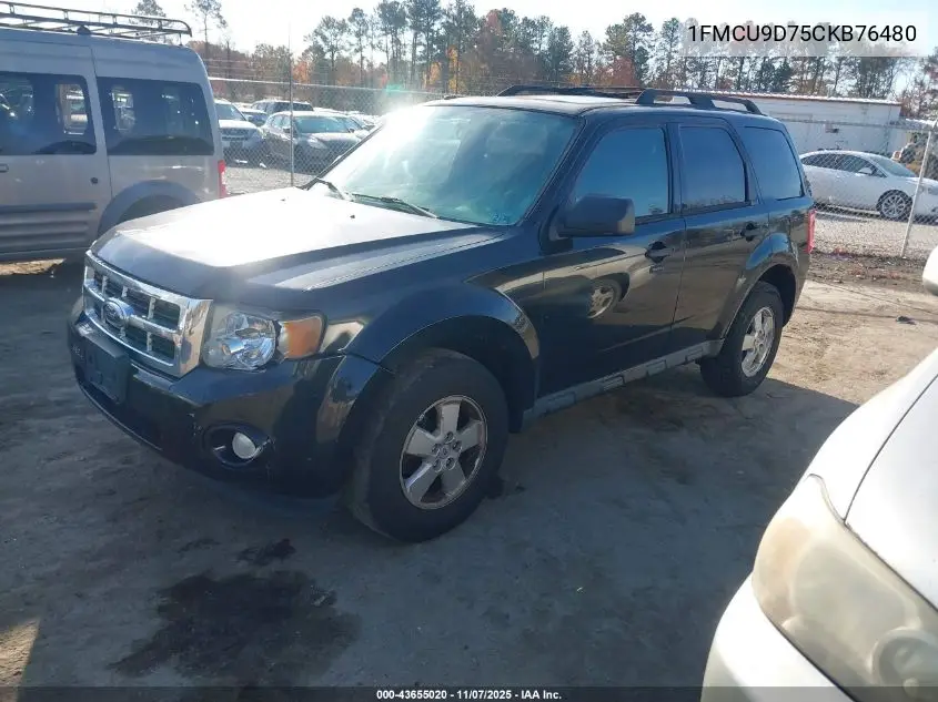 1FMCU9D75CKB76480 2012 Ford Escape Xlt