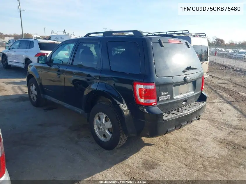 1FMCU9D75CKB76480 2012 Ford Escape Xlt