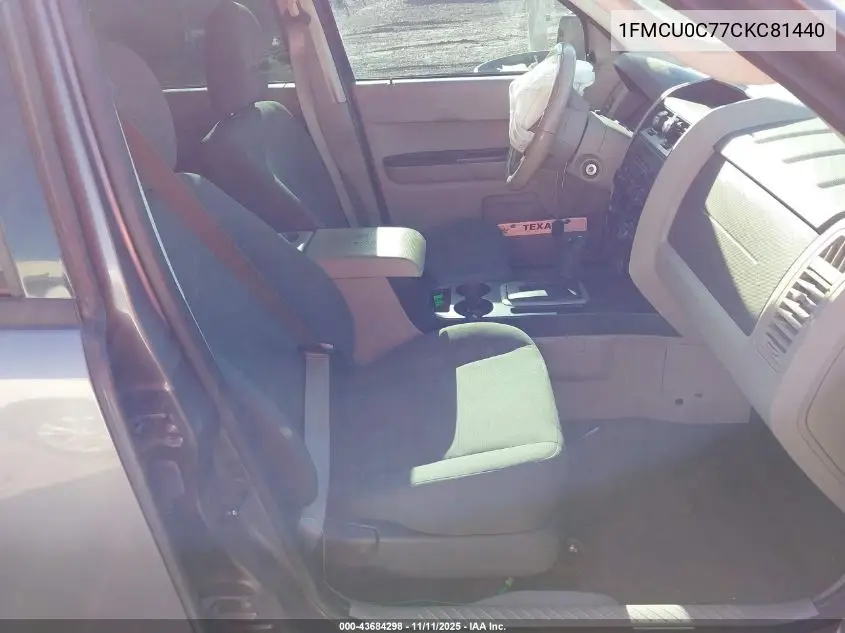 1FMCU0C77CKC81440 2012 Ford Escape Xls