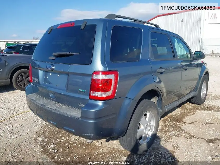 1FMCU0DG6CKA64380 2012 Ford Escape Xlt