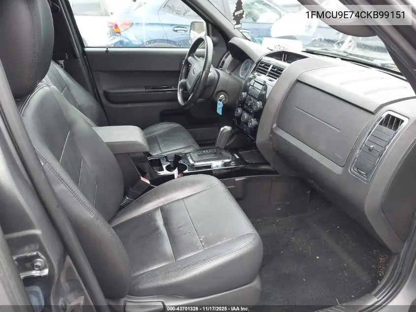 1FMCU9E74CKB99151 2012 Ford Escape Limited