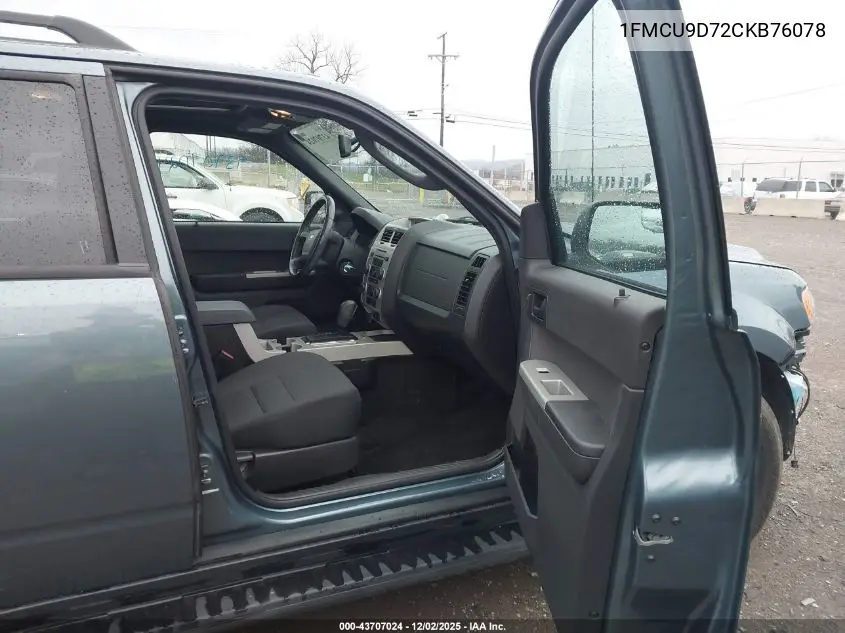 1FMCU9D72CKB76078 2012 Ford Escape Xlt