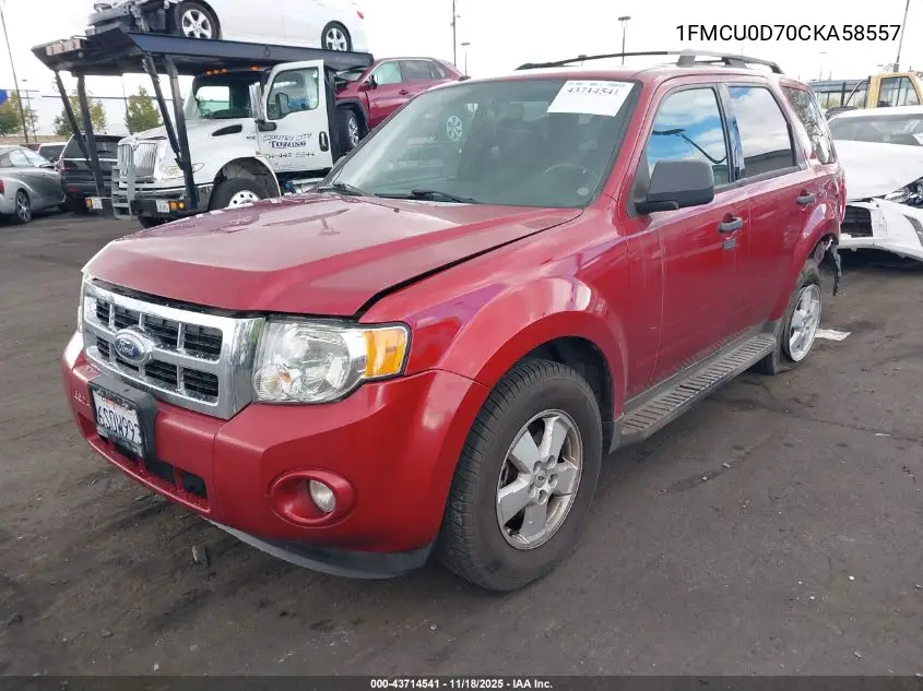 1FMCU0D70CKA58557 2012 Ford Escape Xlt