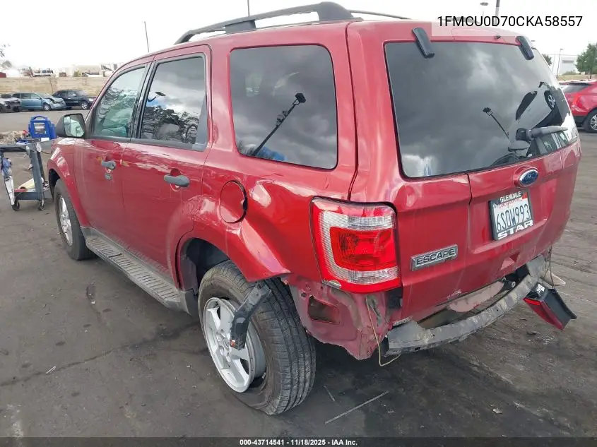 1FMCU0D70CKA58557 2012 Ford Escape Xlt