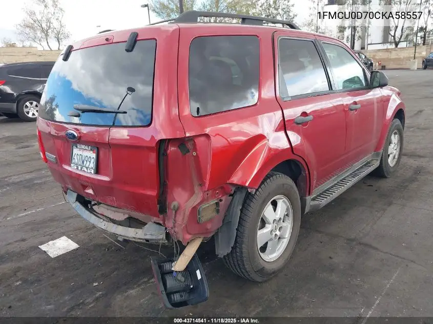 1FMCU0D70CKA58557 2012 Ford Escape Xlt