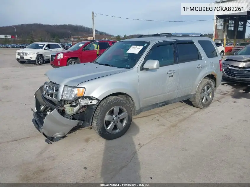 1FMCU9EG7CKA82261 2012 Ford Escape Limited