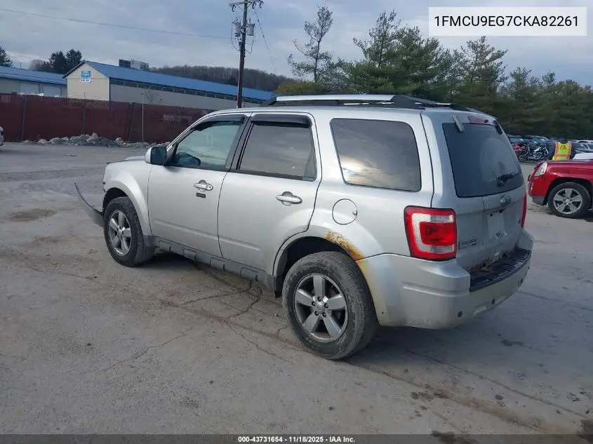 1FMCU9EG7CKA82261 2012 Ford Escape Limited