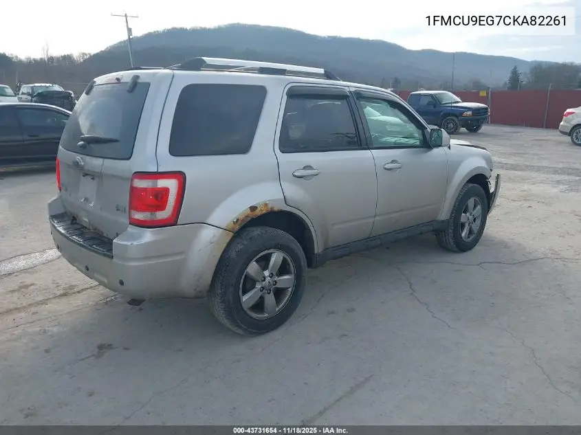 1FMCU9EG7CKA82261 2012 Ford Escape Limited