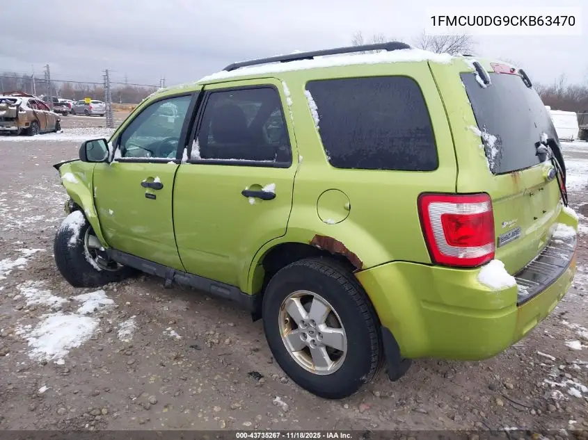 1FMCU0DG9CKB63470 2012 Ford Escape Xlt