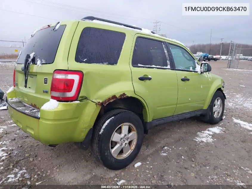 1FMCU0DG9CKB63470 2012 Ford Escape Xlt