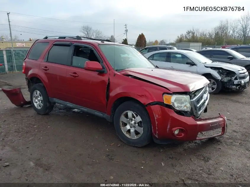 1FMCU9EG5CKB76784 2012 Ford Escape Limited