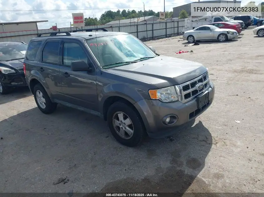 1FMCU0D7XCKC52383 2012 Ford Escape Xlt
