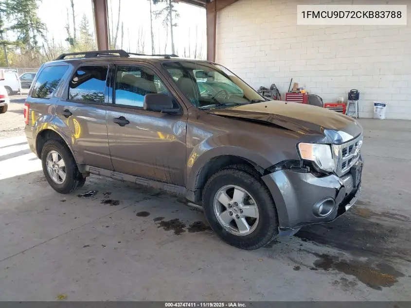 1FMCU9D72CKB83788 2012 Ford Escape Xlt