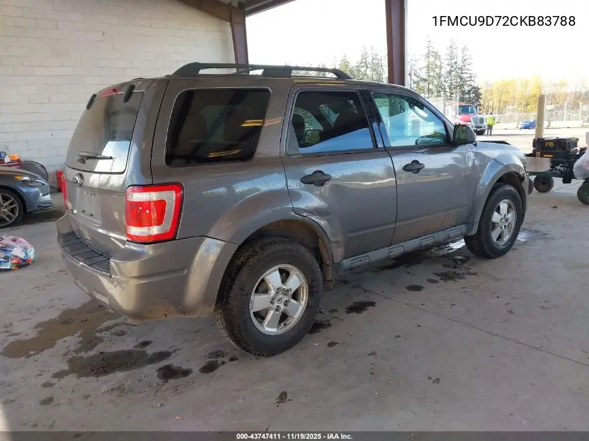 1FMCU9D72CKB83788 2012 Ford Escape Xlt