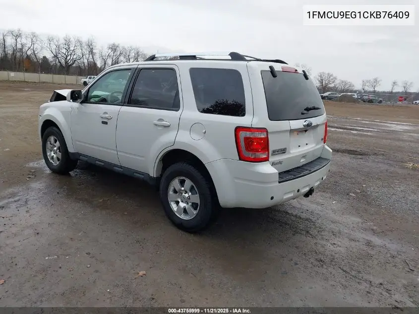 1FMCU9EG1CKB76409 2012 Ford Escape Limited