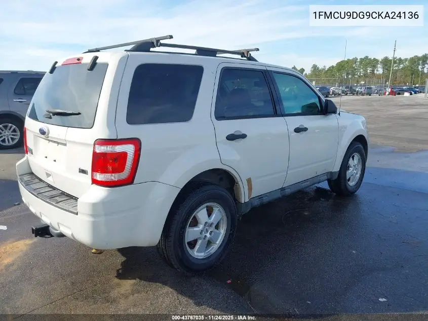 1FMCU9DG9CKA24136 2012 Ford Escape Xlt