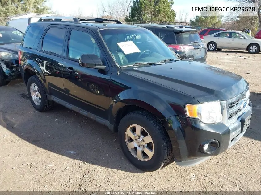 1FMCU0EG0CKB29528 2012 Ford Escape Limited