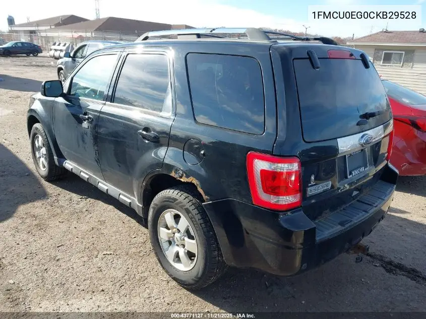 1FMCU0EG0CKB29528 2012 Ford Escape Limited