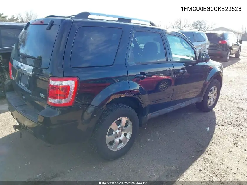 1FMCU0EG0CKB29528 2012 Ford Escape Limited