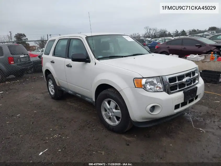 1FMCU9C71CKA45029 2012 Ford Escape Xls
