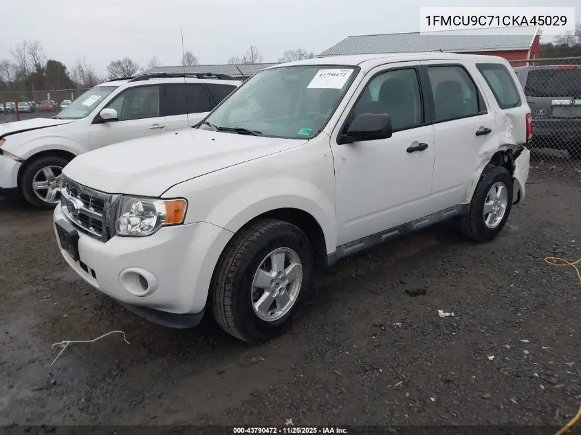 1FMCU9C71CKA45029 2012 Ford Escape Xls