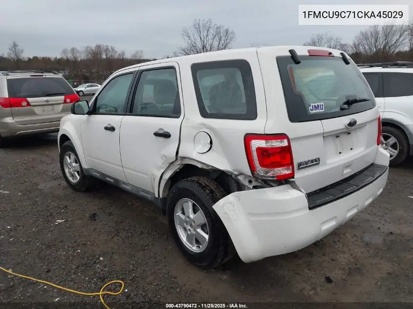 1FMCU9C71CKA45029 2012 Ford Escape Xls