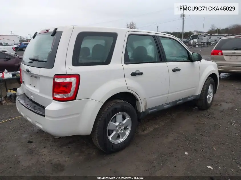 1FMCU9C71CKA45029 2012 Ford Escape Xls