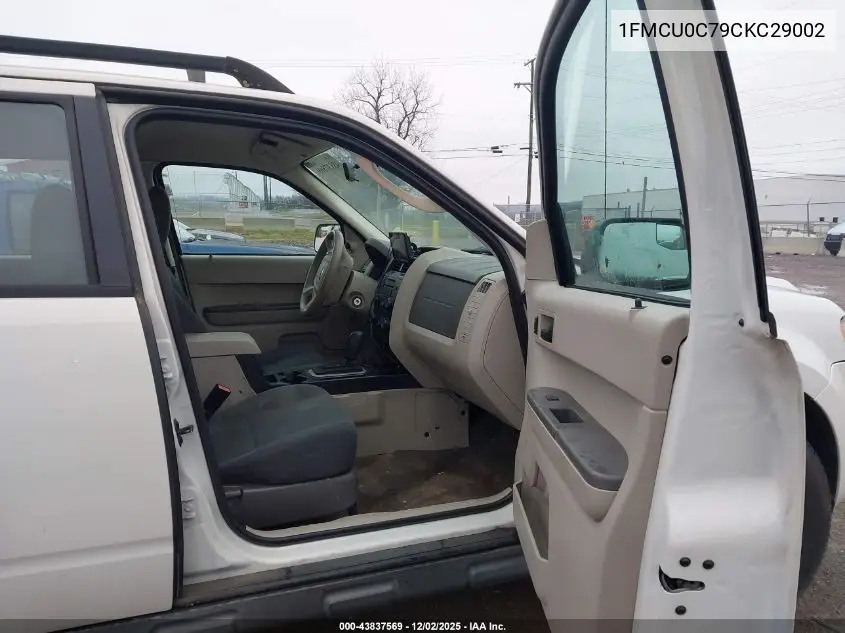 1FMCU0C79CKC29002 2012 Ford Escape Xls