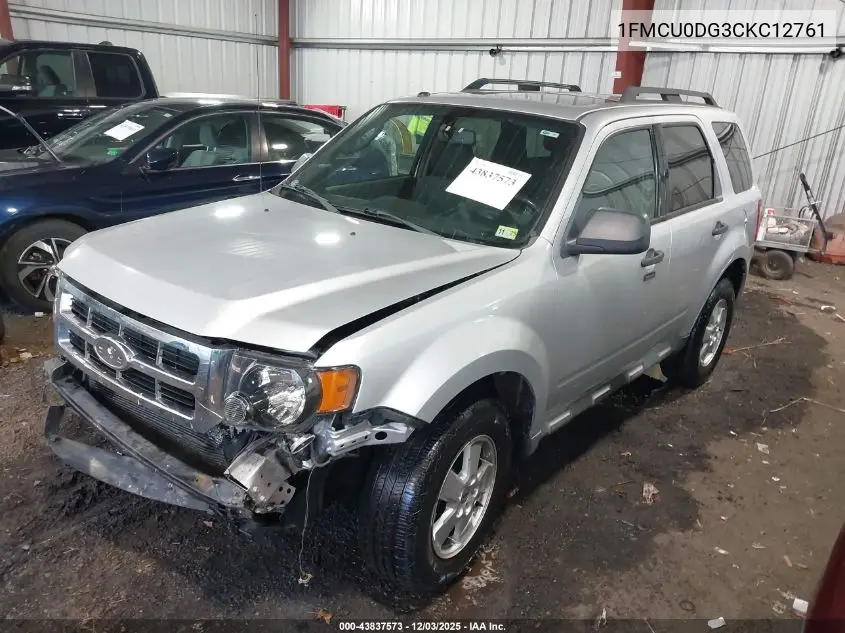 1FMCU0DG3CKC12761 2012 Ford Escape Xlt