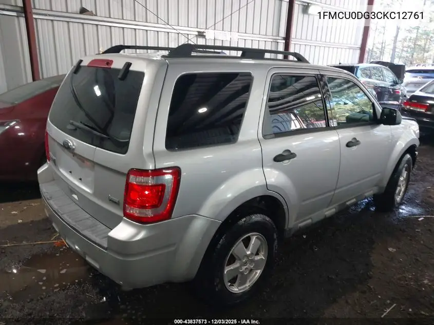 1FMCU0DG3CKC12761 2012 Ford Escape Xlt