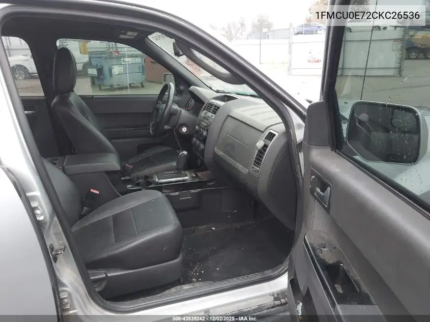 1FMCU0E72CKC26536 2012 Ford Escape Limited