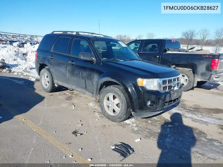 1FMCU0DG6CKB28627 2012 Ford Escape Xlt