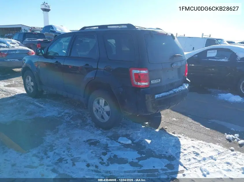1FMCU0DG6CKB28627 2012 Ford Escape Xlt