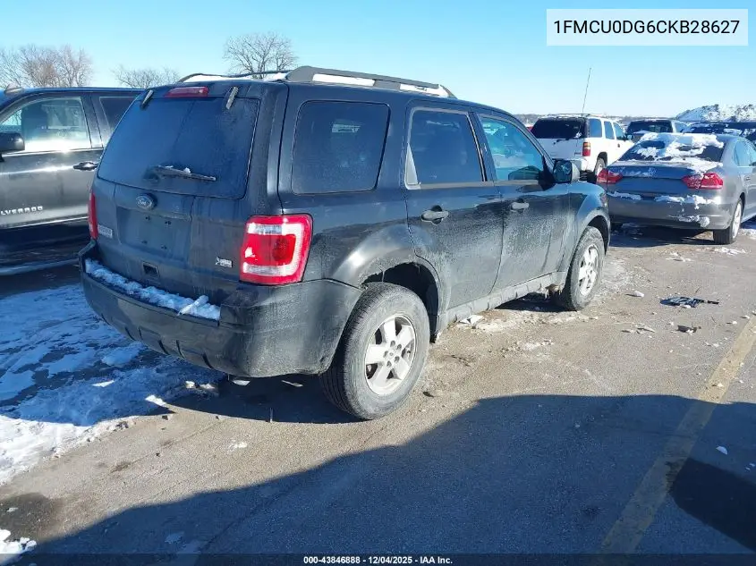 1FMCU0DG6CKB28627 2012 Ford Escape Xlt