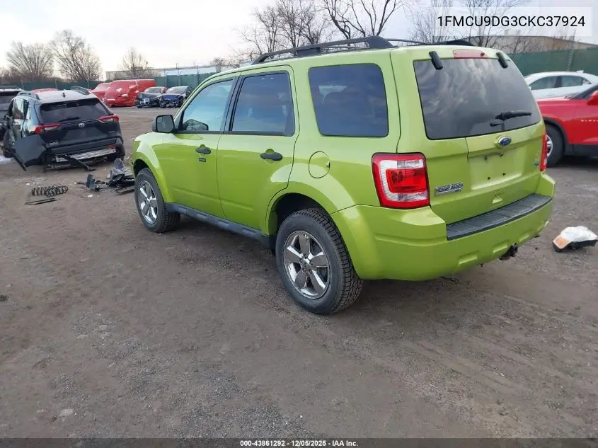 1FMCU9DG3CKC37924 2012 Ford Escape Xlt