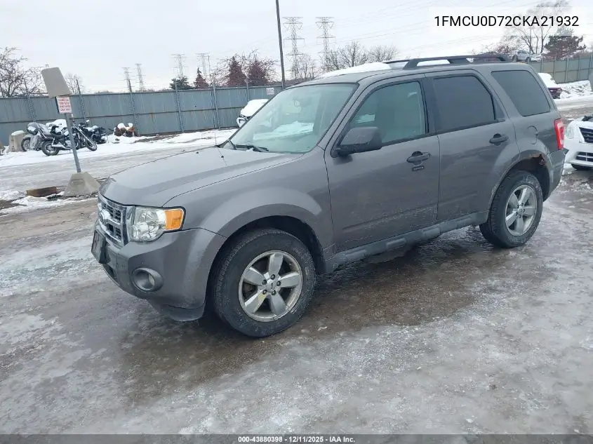 1FMCU0D72CKA21932 2012 Ford Escape Xlt