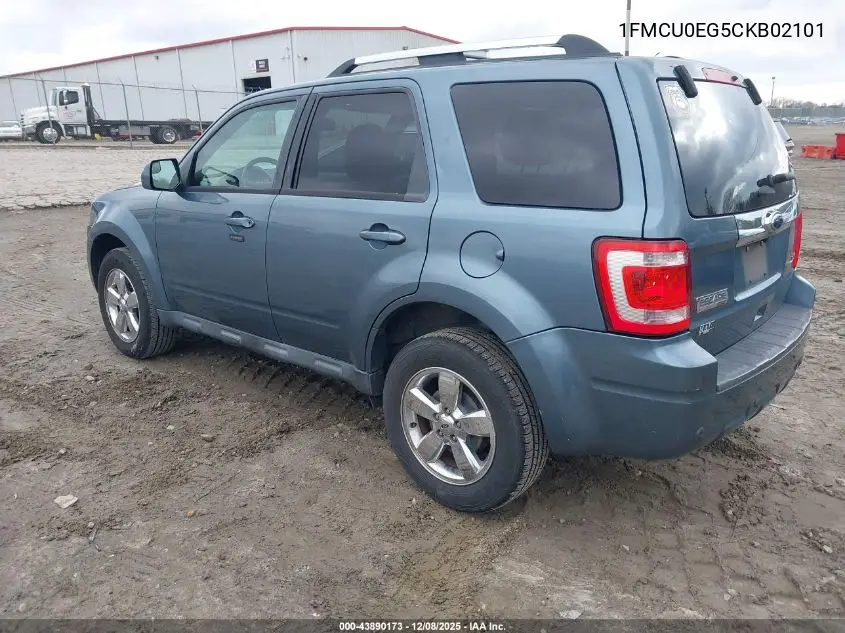 1FMCU0EG5CKB02101 2012 Ford Escape Limited