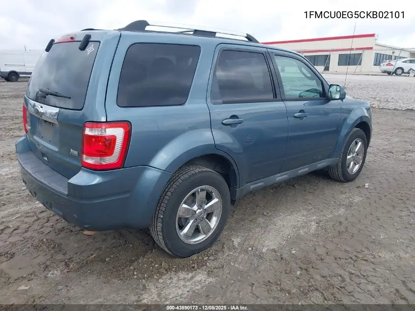 1FMCU0EG5CKB02101 2012 Ford Escape Limited
