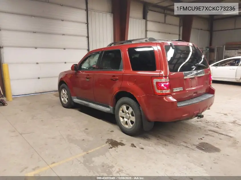 1FMCU9E7XCKC73236 2012 Ford Escape Limited
