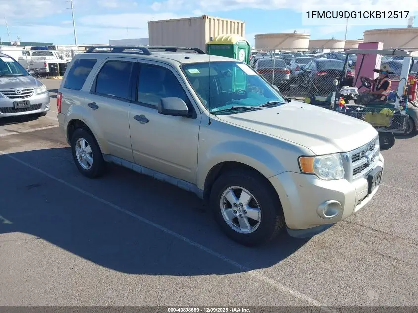 1FMCU9DG1CKB12517 2012 Ford Escape Xlt