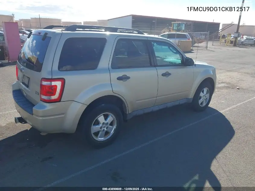 1FMCU9DG1CKB12517 2012 Ford Escape Xlt