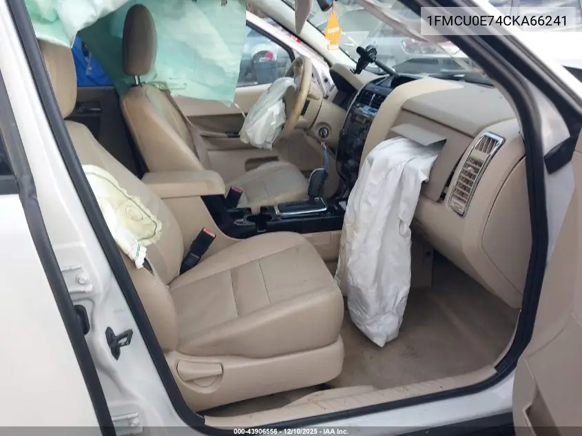 1FMCU0E74CKA66241 2012 Ford Escape Limited