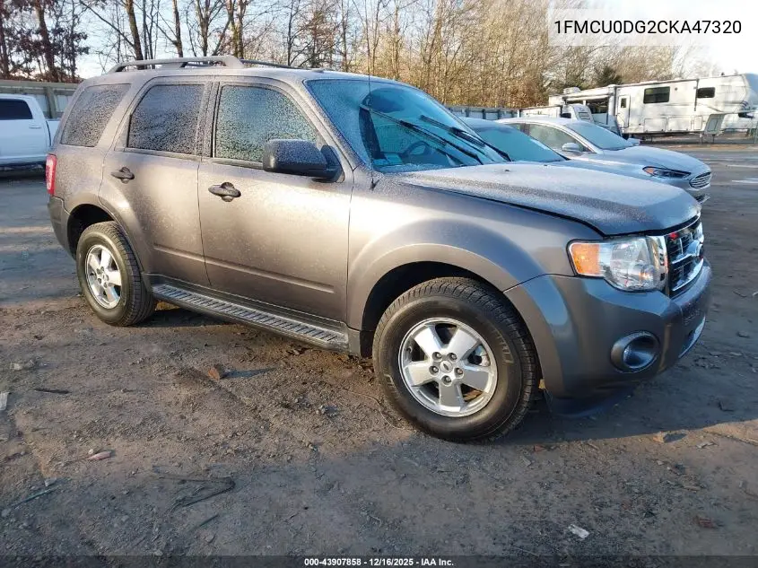 1FMCU0DG2CKA47320 2012 Ford Escape Xlt