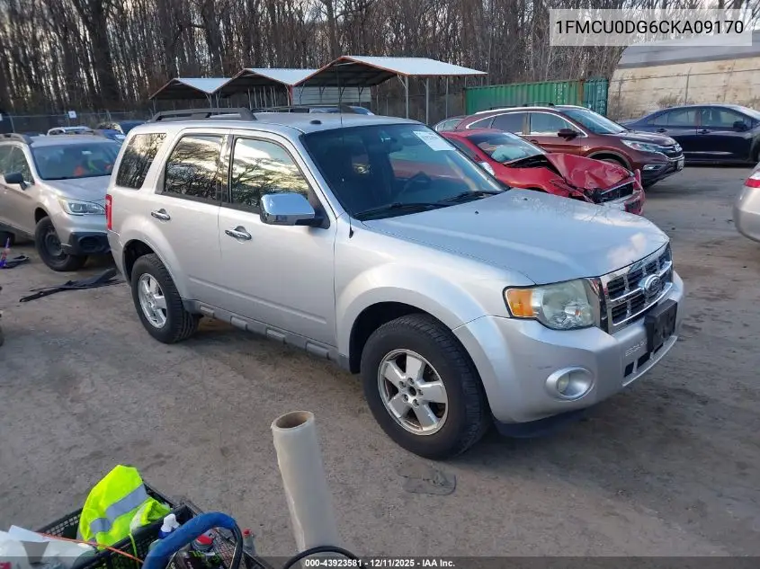 1FMCU0DG6CKA09170 2012 Ford Escape Xlt