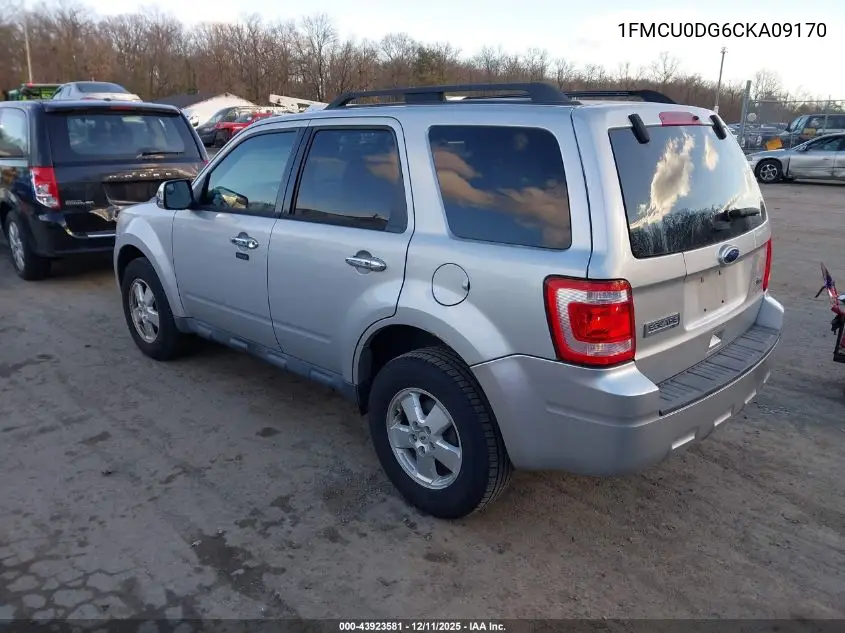 1FMCU0DG6CKA09170 2012 Ford Escape Xlt