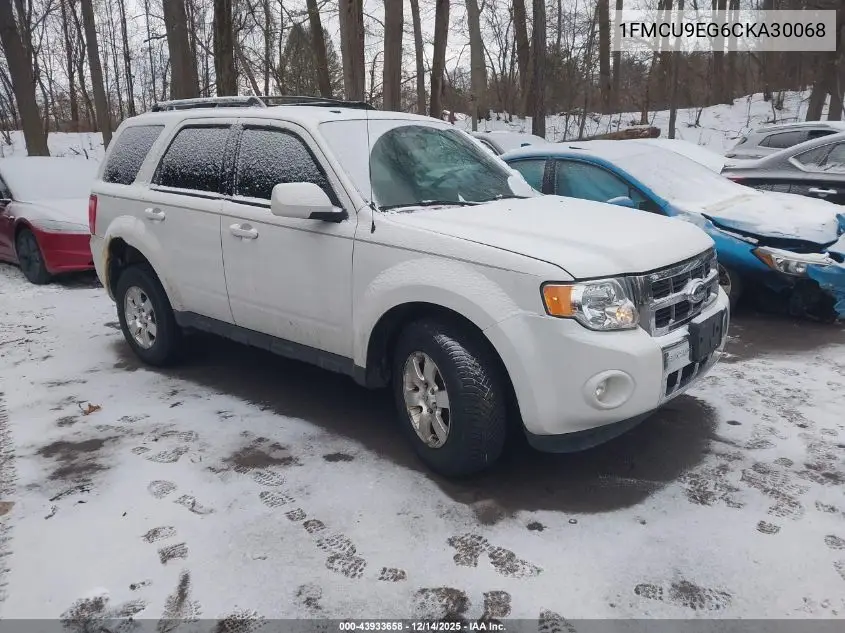 1FMCU9EG6CKA30068 2012 Ford Escape Limited