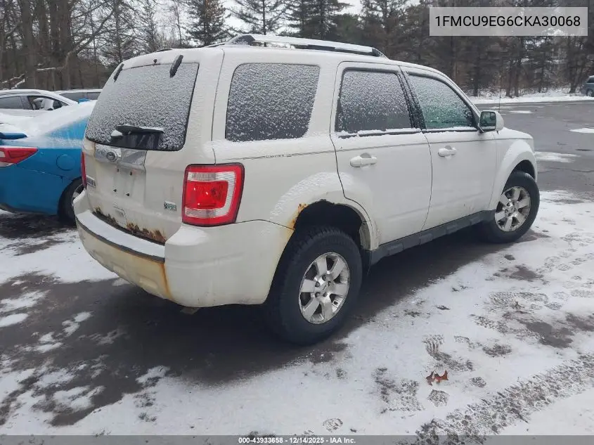 1FMCU9EG6CKA30068 2012 Ford Escape Limited